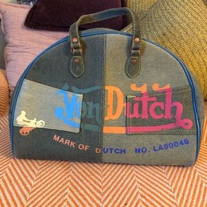 💙VINTAGE VON DUTCH patch work bag